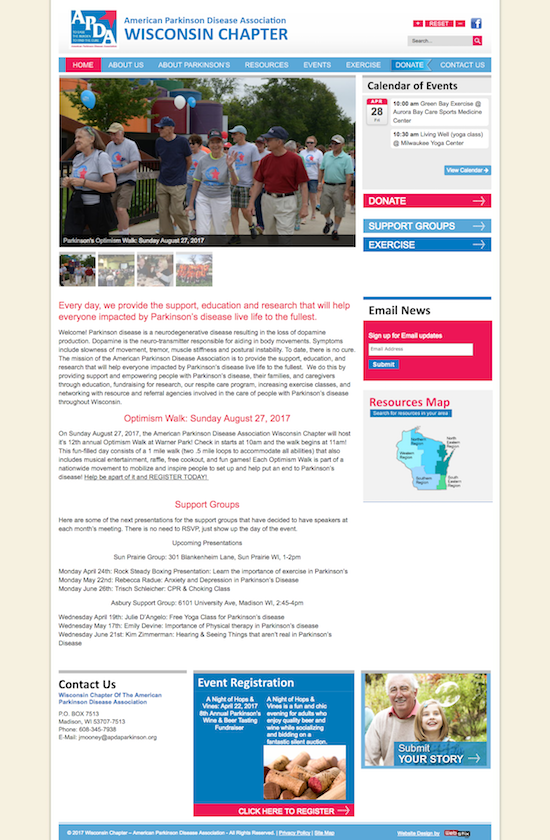 Contact Us  Wisconsin Chapter Of The American Parkinson Disease Association website