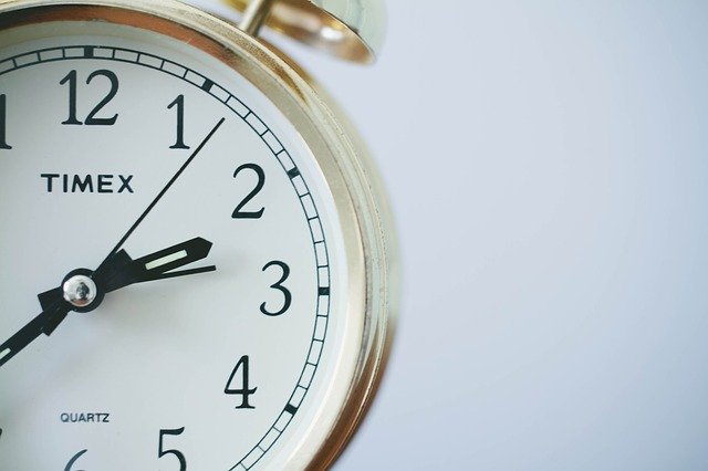 Part of a clock showing