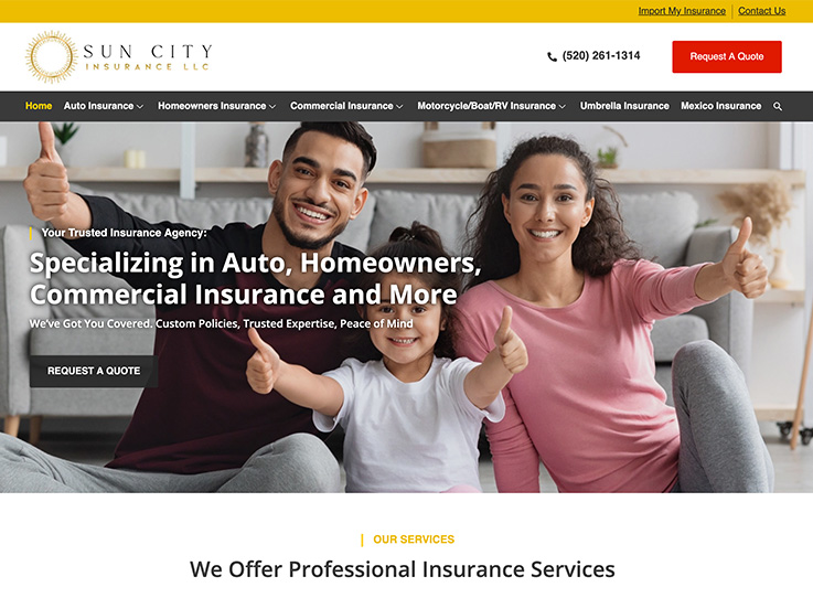 Sun City Insurance Website