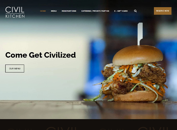 Civil Kitchen Website