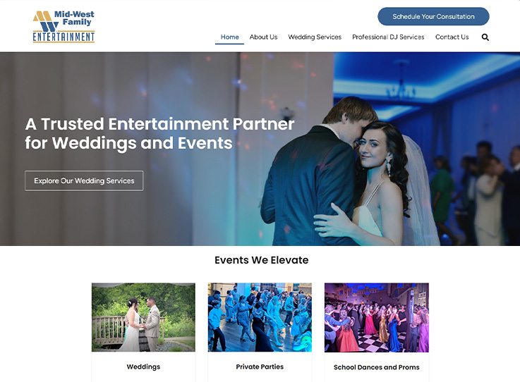 Mid-West Family Entertainment Website