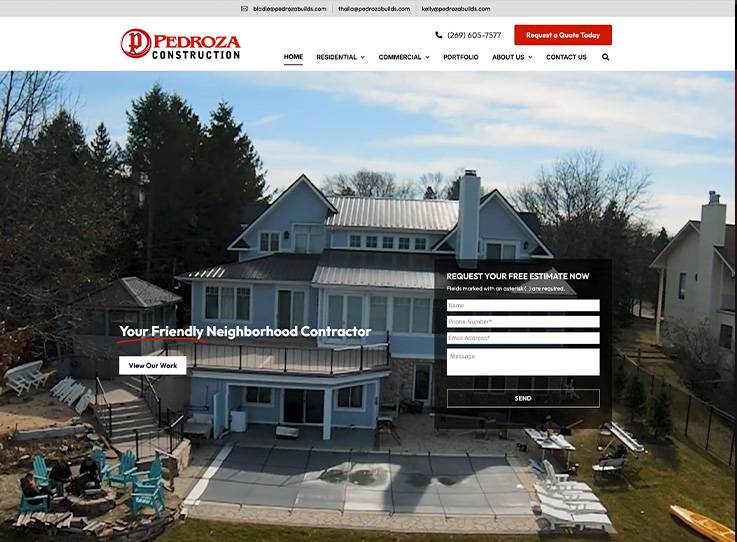 Pedroza Construction Website