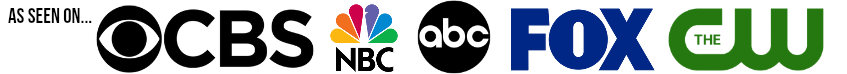 Logos of NBC, FOX, and CW