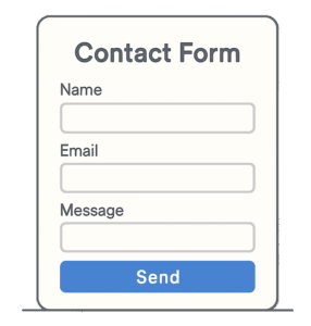 Simple contact form layout