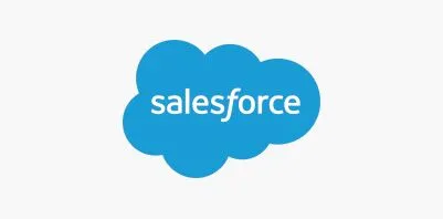 Blue cloud with Salesforce logo
