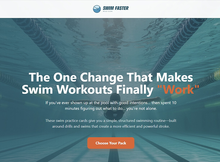 Swim Faster Madison Practice Cards Page